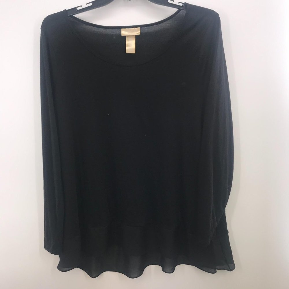 MISS TINA BLACK LONG SLEEVE‎ BLOUSE
